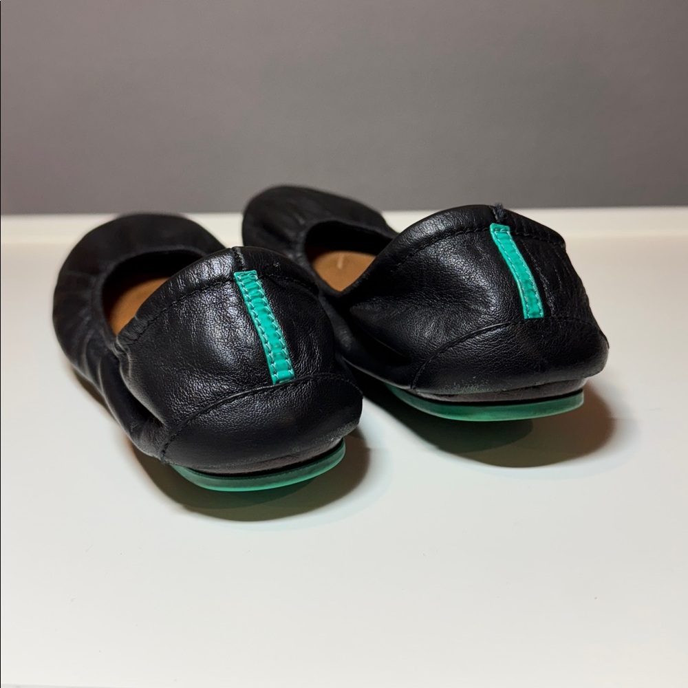 Tieks Black Flats with Green Soles - Picture 5 of 5